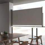 vidaXL Uvlačiva bočna tenda za terasu 120 x 300 cm siva Cijene