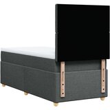 vidaXL Box spring postelja z vzmetnico temno siva 80x200 cm blago | Shoptok.si