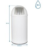 MID.YOU Koš Za Smeti Push, 35 L, Bela | Shoptok.si