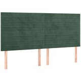 Maison Chic Posteljno vzglavje - Vzglavna omarica 4 kosa temno zelen 100x5x78/88 cm žamet, (22077471) Cene