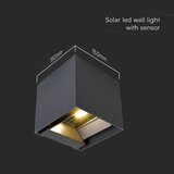  Solarno LED zidno svetlo sa senzorom LED/9W/5V IP65 2600 mAh antracit | Eponuda.com