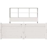 vidaXL Knjižna postelja brez vzmetnice bela 120x200 cm trdna borovina | Shoptok.si