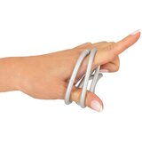 You2Toys trostruki silikonski prsten za penis i testise s metalnim efektom (srebrni) | shoptok.hr