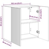  stenska omara Visok sijaj bela 59,5 x 31 x 60 cm, (5000092216) | Shoptok.si