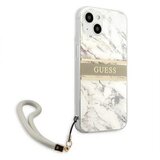 Guess GUHCP13SKMABGR za iPhone 13 Mini - siv marmor shock silikonski ovitek s sivo zapestnico | Shoptok.si