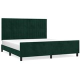  Okvir za krevet s uzglavljem tamnozeleni 180x200 cm baršunasti | shoptok.hr