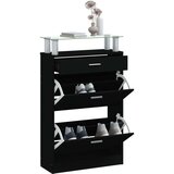 vidaXL omarica za čevlje črna 63x24x104 cm inženirski les | Shoptok.si