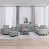  4-dijelni set sofa svjetlosivi od tkanine | shoptok.hr