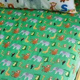 Catherine Lansfield Zelena napenjalna enojna otroška rjuha 90x190 cm Animal Magic – | Shoptok.si
