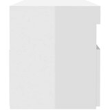 vidaXL Nočna omarica z LED lučkami 2 kosa visok sijaj bela 60x35x40 cm | Shoptok.si