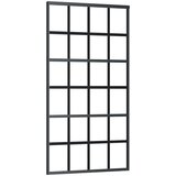 vidaXL Drsna vrata z opremo ESG steklo in aluminij 102x205 cm | Shoptok.si