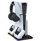  HA8008 EL RGB multifunkcionalni punjač i cooler za PS5 konzolu crni Cene