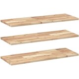 vidaXL Plutajuće police 3 kom 100x30x2 cm Neobrađeno puno drvo akacije - Prirodna 100 x 30 x 2 cm 3 1 Cijene