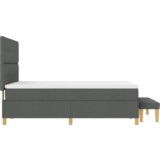  Vzmetna postelja z vzmetnico in klopjo temno siva 160x200 cm tkanina, (22083231) | Shoptok.si