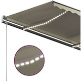  Tenda na ručno uvlačenje s LED svjetlima 3 x 2 5 m krem | shoptok.hr