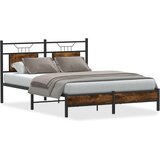  Posteljni okvir brez vzmetnice hrast 137x190 cm inženirski les, (21791685) | Shoptok.si