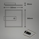 Lesnina XXXL Briloner 3770-015 - LED stropno svetlo sa senzorom FRAME LED/14W/230V 3000K 32x30 cm crna | Eponuda.com