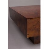 Dutchbone Klubska mizica v orehovem dekorju v temni naravni barvi 90x90 cm Quinn – | Shoptok.si