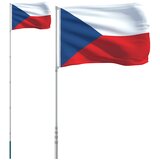  Češka zastava i jarbol 5,5 m aluminijska | shoptok.hr