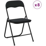  Zložljiva stolica 8 pcs Črna 48 x 44 x 78 cm Žamet, (5000296913) | Shoptok.si