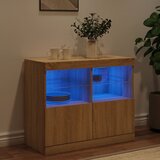  Komoda s LED svjetlima boja hrasta sonome 81x37x67 cm | shoptok.hr