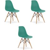 Brandless OSAKA stol zelena / naravne noge x 3, (22030661) Cene