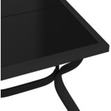  Vrtni stol crni 180 x 80 x 70 cm od čelika i stakla | Eponuda.com