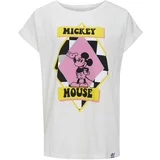 Recovered Majica 'Mickey Mouse Pop Colour' ecru/prljavo bijela / žuta / ljubičasta / crna / bijela