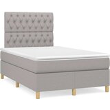  S oprugama i madrac svjetlosivi 120 x 200cm od tkanine | shoptok.hr