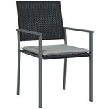  Set od 3 Crna PE ratan čelik obložen prahom Standardno | shoptok.hr