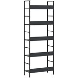Police za knjige s 5 razina crne 60 x 27,6 x 158,5 cm drvene | Eponuda.ba