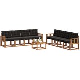  Set vanjskih sofa 9 kom. Prirodna i crna | shoptok.hr