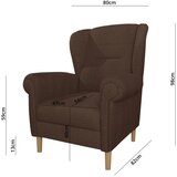 Ropez Tamno smeđa wing fotelja Swan – | shoptok.hr