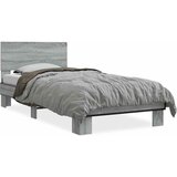 Furnova Posteljni okvir siva sonoma 90x190 cm inženirski les in kovina, (21936659) | Shoptok.si