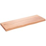 Maison Chic Stenska polica - Viseča Polica svetlo rjava 80x30x(2-4) cm trdna hrastovina, (21784625) | Shoptok.si