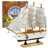  Kolekcionarski model dekorativnog jedrenjaka s tri jarbola, bijeli, 24x23cm Cijene