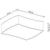  SL.1054 - plafonsko svetlo square 2xE27/60W/230V belo | Eponuda.com