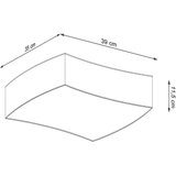  Stropna svetilka SQUARE 1 bela, (21347594) | Shoptok.si