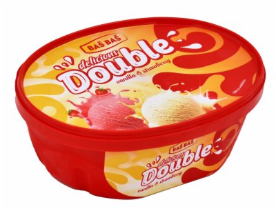SLADOLED DOUBLE VANILLA&STRAWBERRY BAS BAS 1000ML