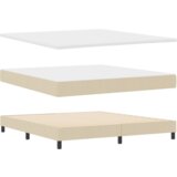  Postelja z vzmetnico z vzmetnico krema 200 x 180 cm Poliester, (5000126094) | Shoptok.si