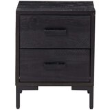  Noćni ormarići 2 kom crni 36 x 30 x 45 cm od masivne borovine | shoptok.hr