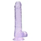 Realistic Dildo with Balls 8" 19 cm Purple