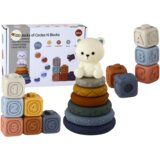 Lean Toys Izobraževalni set za malčke Soft Blocks Pyramid Bear | Shoptok.si