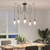 VISILICA s 5 grla E27 crni metal | shoptok.hr