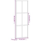  Klizna vrata bijela 76x205 cm od kaljenog stakla i aluminija | shoptok.hr