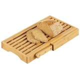 ZELLER Deska za rezanje + nož 39,5x23,5x4cm / bambusov les, inox, (20926403) | Shoptok.si