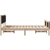 vidaXL Okvir kreveta Smeđa i crna 120 x 200 cm Masivna borovina | shoptok.hr