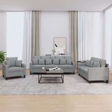  3-dijelni set sofa s jastucima svjetlosivi od tkanine Cijene