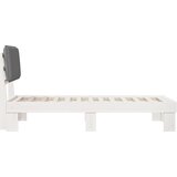  Krevetni okvir s tapiciranim uzglavljem Svijetlo siva Svjetlosiva 100 x 200 cm | Shoptok.si