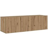  3-dijelni zidni TV ormarić Artisan hrast izrađen od drveta | shoptok.hr